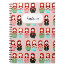 Leuke Russische Dolls Matryoshka Doll Aangepaste N Notitieboek