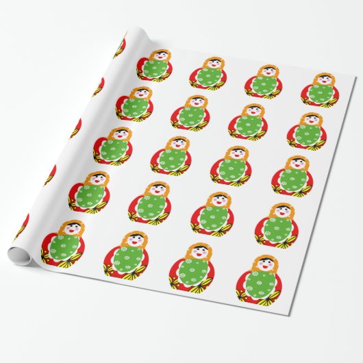 leuke Russische genestelde pop Cadeaupapier (Uitgerold)