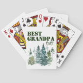 Leuke rustieke beste opa ooit pokerkaarten (Achterkant)