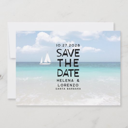 Leuke rustieke foto save the date (Voorkant)
