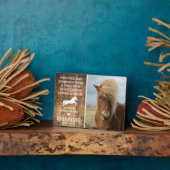 Leuke Rustieke Paard Herdenking Foto Aandenken Fotoplaat (Zijkant)