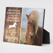 Leuke Rustieke Paard Herdenking Foto Aandenken Fotoplaat (Zijkant)