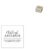 Leuke rustieke typografie Aangepaste naam Retourad Rubberstempel (Gestempeld)