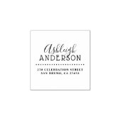 Leuke rustieke typografie Aangepaste naam Retourad Rubberstempel (Afrduk)