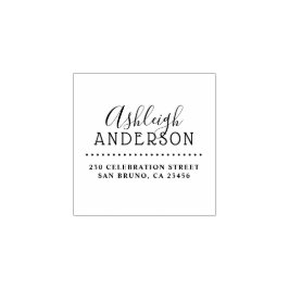 Leuke rustieke typografie Aangepaste naam Retourad Rubberstempel