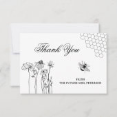 Leuke rustieke Wildflower Bee Vrijgezellenfeest Da Notitiekaartje (Voorkant)