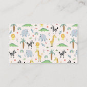 Leuke Safari Baby shower Luier Raffle Informatiekaartje (Achterkant)