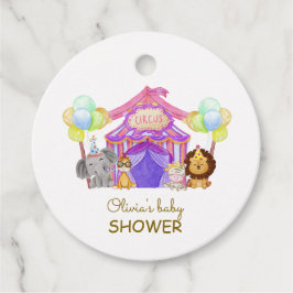 Leuke Safari Circus Carnaval Ballon Baby shower Bedankjes Labels