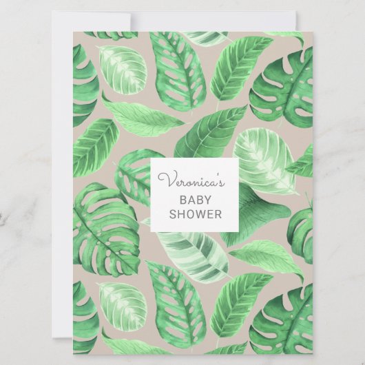 Leuke Safari Dieren Baby shower Telefoon Spel Kaar Kaart (Achterkant)