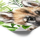 Leuke Safari Dieren Baby shower Welkomstbord Poster (Hoek)