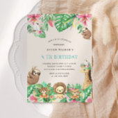Leuke Safari Dieren Virtual Birthday Party Kaart