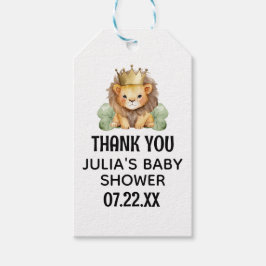 Leuke Safari King Lion Baby shower Dank u Cadeaulabel