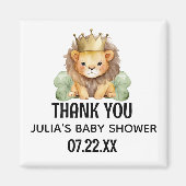 Leuke Safari King Lion Baby shower Dank u Magneet (Voorkant)