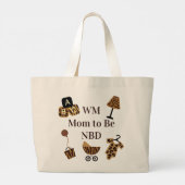 Leuke Safari Moeder om cadeau te doen met Initiale Grote Tote Bag (Achterkant)