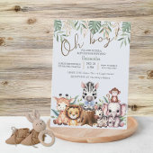 Leuke Safari Oerwoud Oh Boy Baby shower Kaart