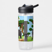Leuke Safari Olifant Pixel Art Waterfles (Links)
