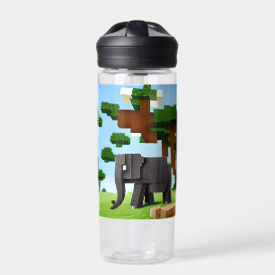 Leuke Safari Olifant Pixel Art Waterfles