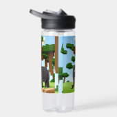 Leuke Safari Olifant Pixel Art Waterfles (Rechts)
