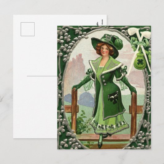 Leuke Saint Patrick's Day Holiday briefkaart (Voorkant / Achterkant)