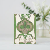 Leuke Saint Patrick's Day Holiday lady post Feestdagenkaart (Staand voorkant)