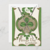 Leuke Saint Patrick's Day Holiday lady post Feestdagenkaart (Voorkant / Achterkant)