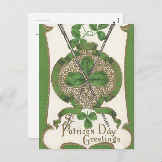 Leuke Saint Patrick's Day Holiday lady post Feestdagenkaart (Voorkant / Achterkant)