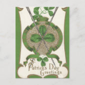 Leuke Saint Patrick's Day Holiday lady post Feestdagenkaart (Voorkant)