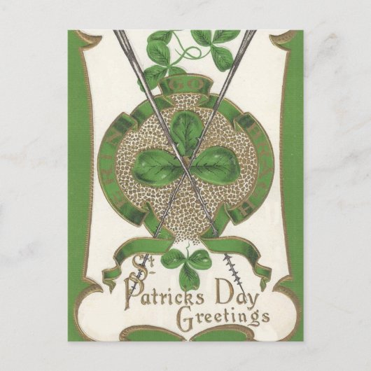 Leuke Saint Patrick's Day Holiday lady post Feestdagenkaart (Voorkant)