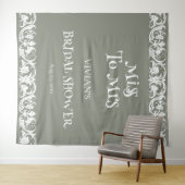 Leuke Saliegroene Minimalistische Bruidsdouche Wandkleed (In Situ (horizontaal))