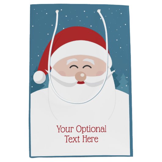 Leuke Santa aangepaste tekst geschenkzakken Medium Cadeauzakje (Voorkant)