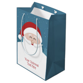 Leuke Santa aangepaste tekst geschenkzakken Medium Cadeauzakje