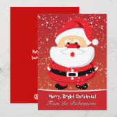 Leuke Santa Claus platte kaart (Voorkant / Achterkant)