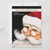 Leuke Santa Cookie Exchange Aangepaste Kerstmis Kaart (Voorkant)