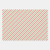Leuke Santa Elf Stripes Winter Berry Kerstmis Inpakpapier Vel (Voorkant 2)