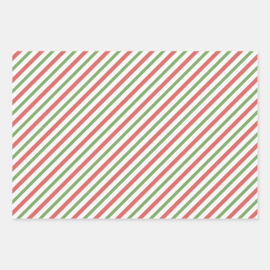 Leuke Santa Elf Stripes Winter Berry Kerstmis Inpakpapier Vel (Voorkant 2)