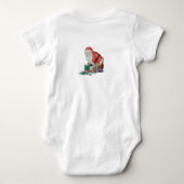 leuke santa glimlachend en klaar voor kerstmis romper (Achterkant)