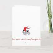 Leuke Santa Hat Kerstmis Ezel Feestdagen Kaart (Achterkant)