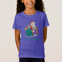 leuke santa met kinder t-shirt voor kerstmis