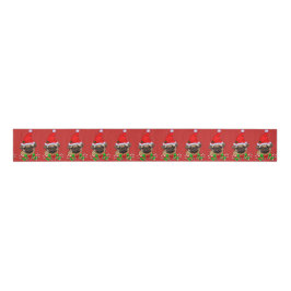 Leuke Santa Pug Kerstmis Vrolijk Grosgrain Lint