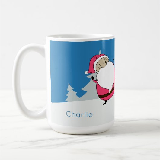 Leuke Santa & Rendier aangepaste naam mokken (Links)