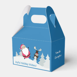 Leuke Santa & Rendier aangepaste tekst gunst vak Bedankdoosjes