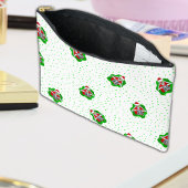 Leuke Santa Skeletten in groene Red Blob Stippen Etui
