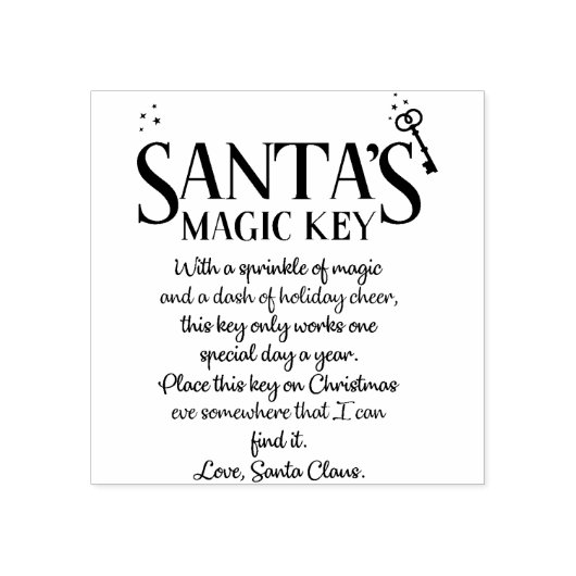 Leuke Santa's Magic Key Rubberstempel (Afrduk)