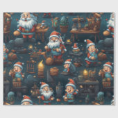 Leuke Santa's Workshop Cadeaupapier (Vlak)