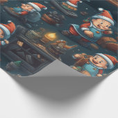 Leuke Santa's Workshop Cadeaupapier (Hoek)