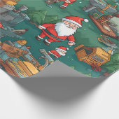 Leuke Santa's Workshop Cadeaupapier (Hoek)