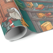 Leuke Santa's Workshop Cadeaupapier (Rol Hoek)