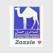 Leuke Saoedi-Arabië Kamelen Stop Sign sticker (Vel)