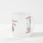 Leuke sarcastische gewoonte matglas koffiemok (Voorkant rechts)