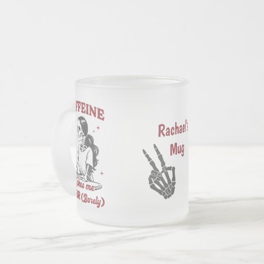 Leuke sarcastische gewoonte matglas koffiemok (Voorkant links)